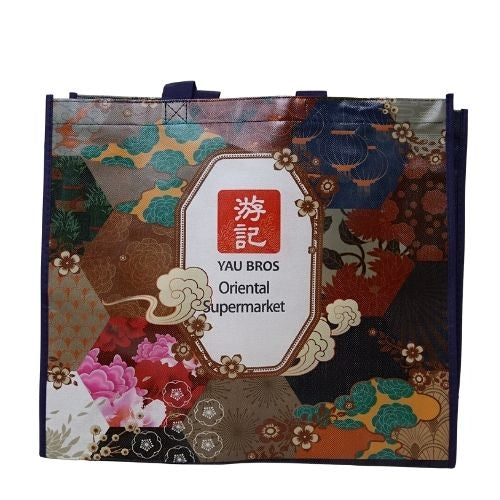 Yau Bros Shopping Bag - Patchwork Pattern-游記購物袋-百家被圖-CARY103