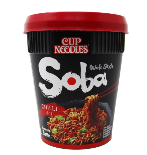 Nissin Soba Fried Cup Noodles - Chilli - 8 x 92g-日清香辣味蕎麥杯麵-INN252