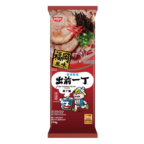 Nissin Bar Noodles - Aka Tonkutsu - 30 x 176g-香港出前一丁棒丁麵-赤味噌豬骨湯-30