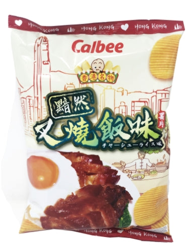 Calbee Potato Crisps - Char Siu Rice Flavour-卡樂B薯片-黯然叉燒飯味-SNACCA139