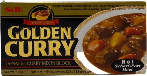 S&B Golden Curry Sauce Mix - Hot-日本咖喱醬 - 辣味-CUR408