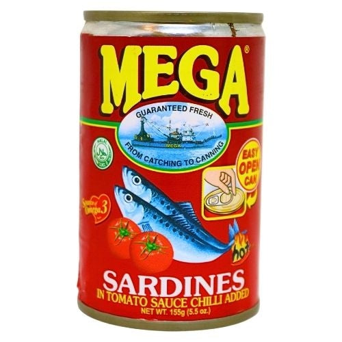 Mega Sardines In Tomato Sauce With Chili-美佳辣味茄汁沙丁魚-TFISH405