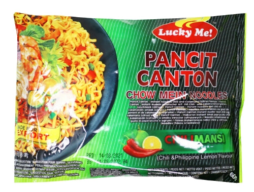 Lucky Me Pancit Canton Noodles - Chili Mansi-菲律賓廣式酸辣味炒麵-INLM101